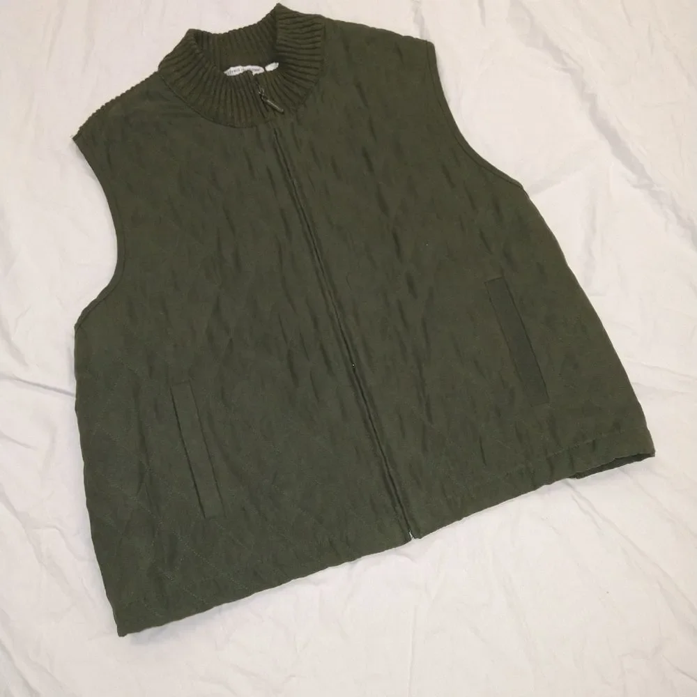 Alfred Dunner green knit back vest - Picture 1 of 9